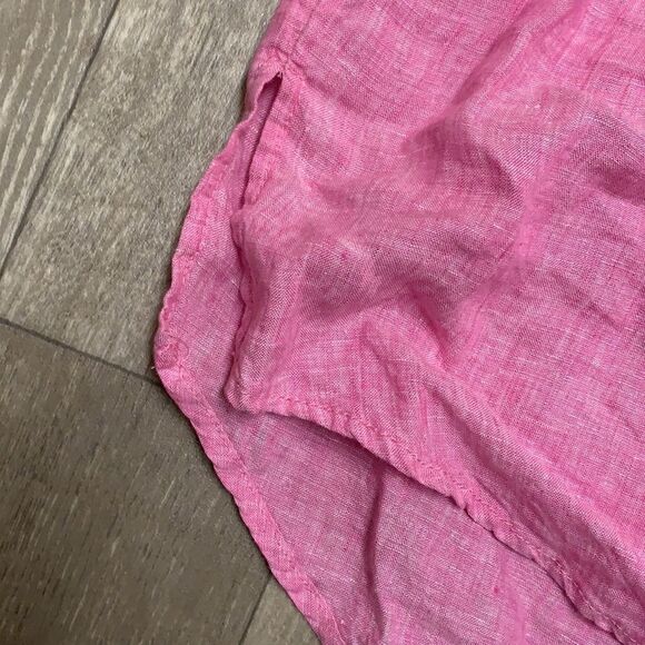 Womens Cynthia Rowley Linen 3 button 3/5 Sleeve Tunic Top - Picture 3 of 6